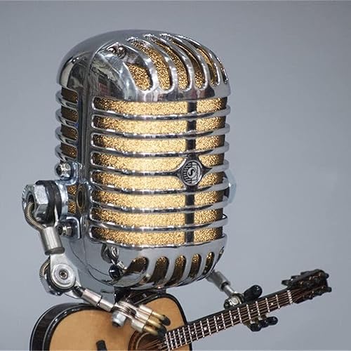 Miniatura 2 de Lámpara de mesa industrial con estatua de robot de micrófono, lámpara de mesa retro de vapor, lámpara de decoración nocturna, lámpara de escritorio