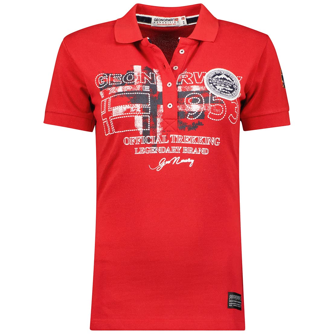 Geographical Norway Kerry Lady - Polo Coton Femme Col - Coupe Reguliere Manche Courte - T-Shirt Fit Respirant Classique Femme
