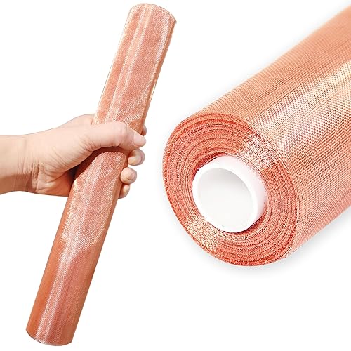 Miniatura 4 de Malla tejida de cobre de 12 x 40 pulgadas malla 999 de cobre puro 40 apertura de 16ft tela de malla de cobre fina