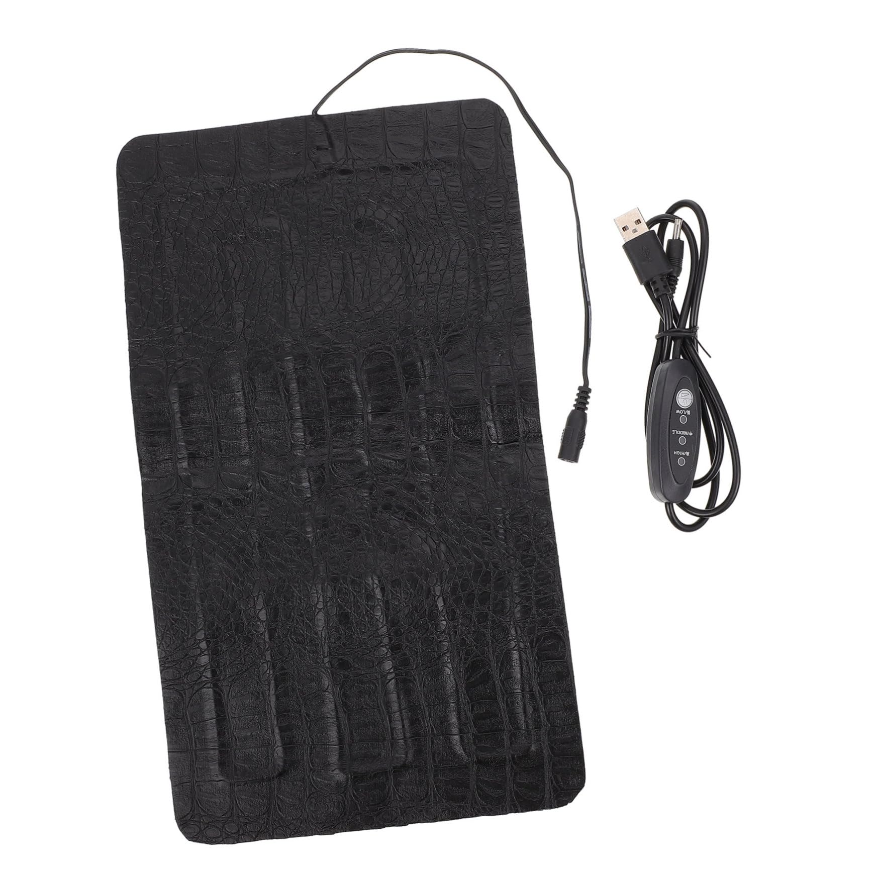 TOYANDONA Almohadilla Térmica para Reptiles y Pequeños Animales, Portátil Cuero Temperatura Ajustable para Terrarios y Uso al Aire Libre