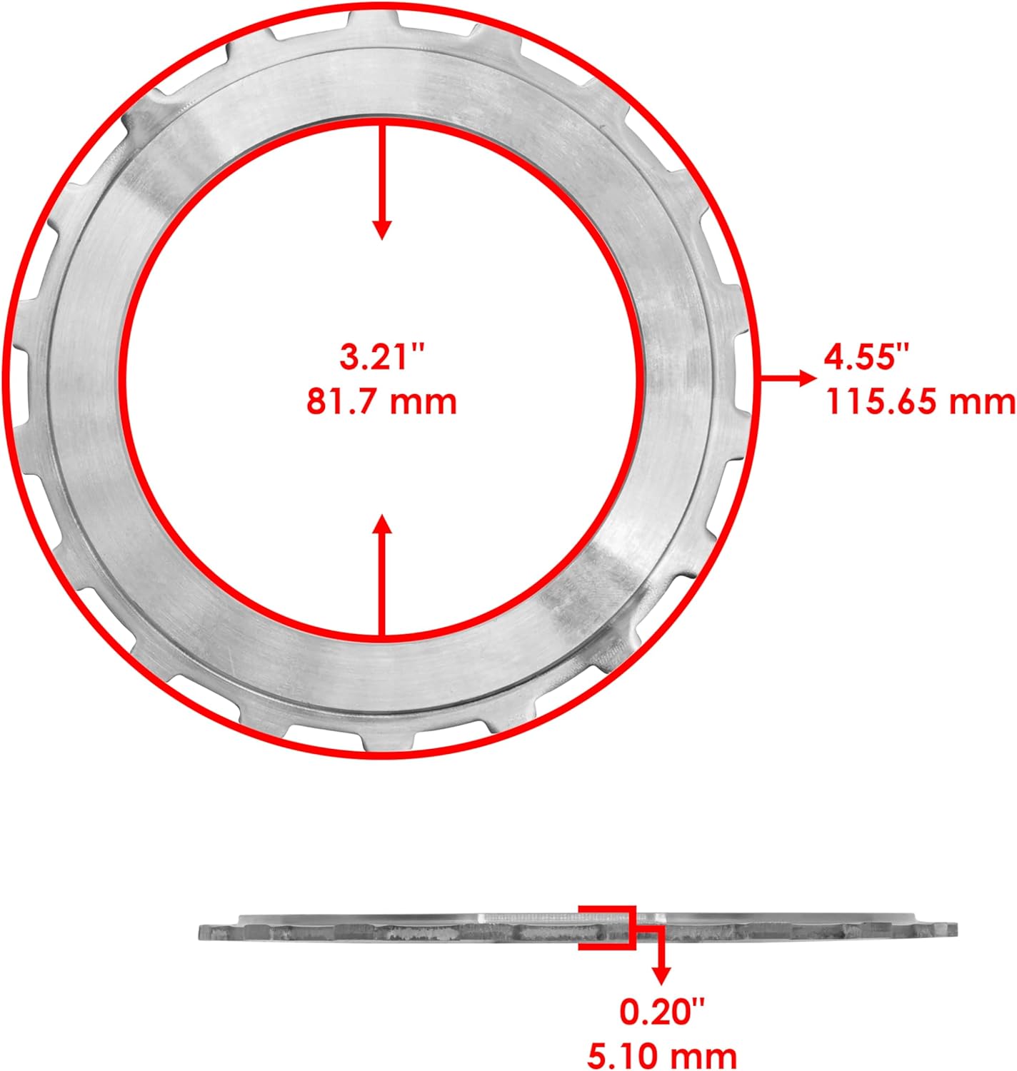 Caltric Clutch Friction Plates Kit Compatible with Honda Fourtrax Rincon 650 TRX650FA 2003 2004 2005 / Fourtrax Rincon 650 TRX650FGA 2004 2005 / Rincon 680 TRX680FA TRX680FGA 2006 2007