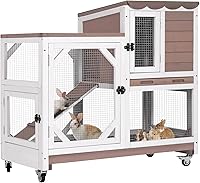Vista 11 de GUTINNEEN Jaula para Mascotas de Conejo Correr Extensión Interior Pequeño Corral para Animales (Solo Corral)
