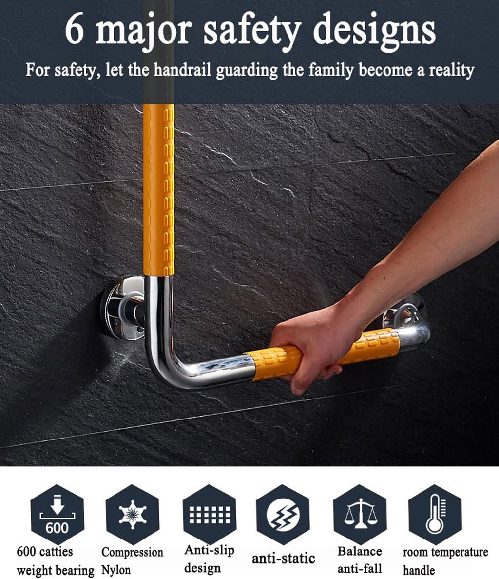 Amazon.co.jp: バスルームグラブレール 19 * 27インチ L字型グラブバー