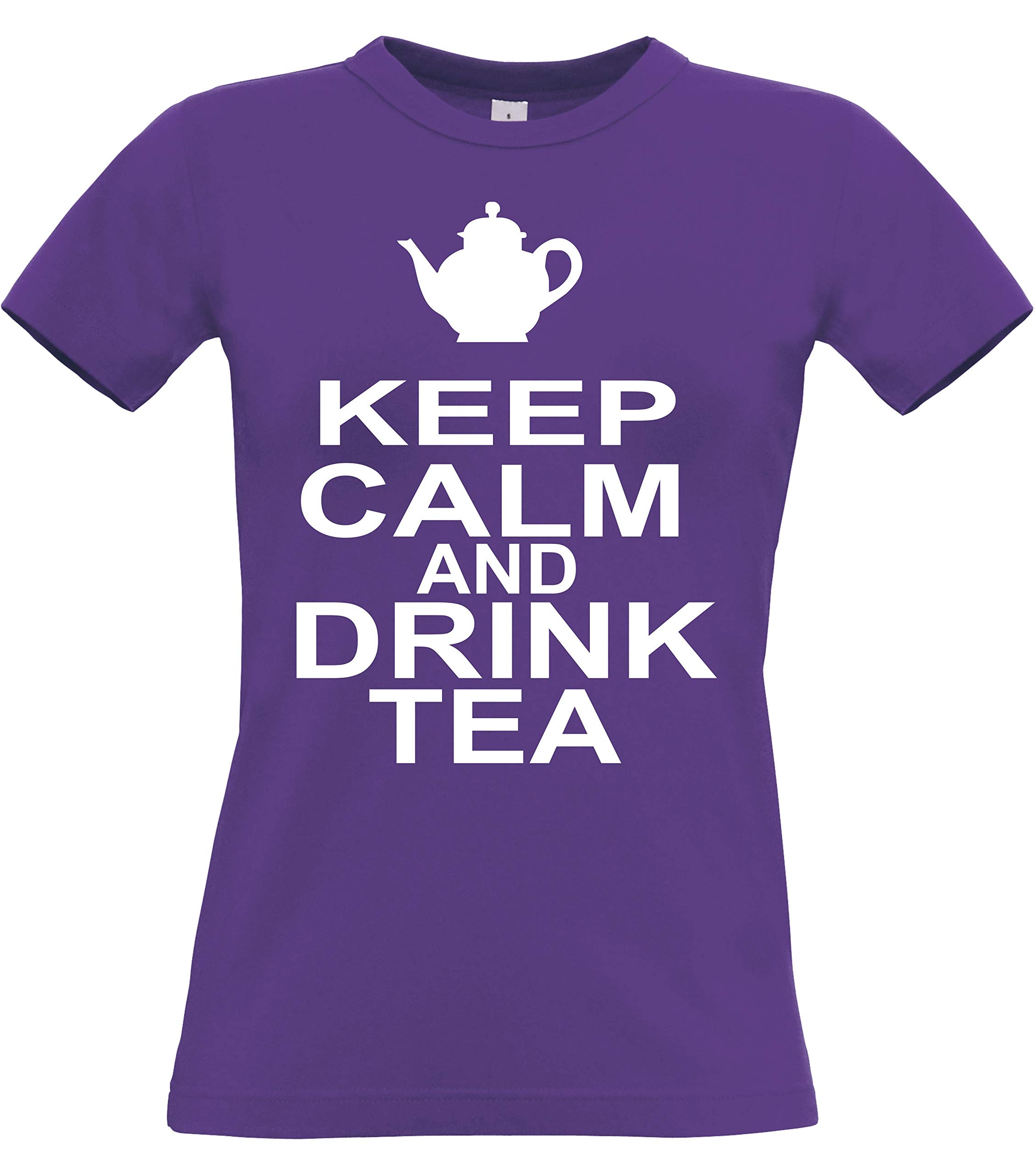 Edward SinclairPurple M(12) t-Shirt 'Keep Calm and Drink Tea'