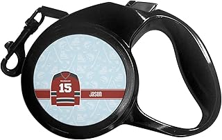 Personalized Hockey Retractable Dog Leash - Small