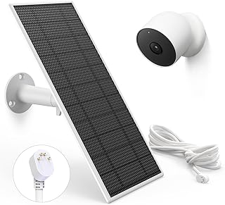 Premium Solar Panel for Google Nest Camera, Cameara Solar Panel Power for Google Nest Camera Outdoor & Indoor (Battery Version), Special Made for Google Nest Cam