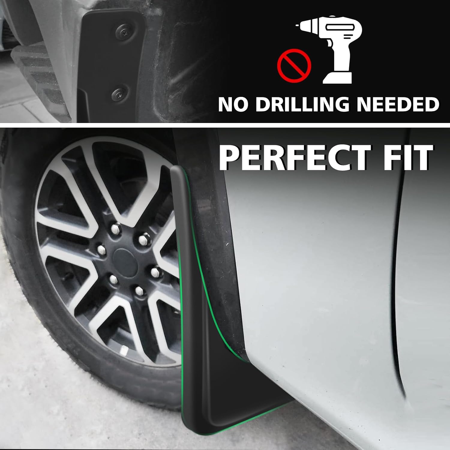 Muslogy Mud Flaps Splash Guards Compatible with Ford Ranger 2024 2025 2026 Accessories Auto Parts Heavy Duty Fender Front & Rear Mudguard 4PCS Fit Ranger XL, XLT, Lariat (Won't Fit Raptor)