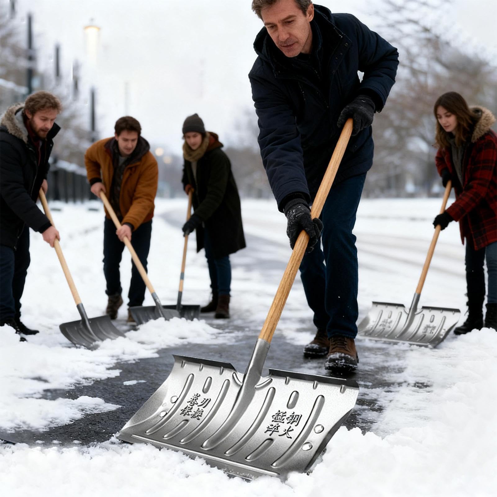 Schneeschaufel Für Die Einfahrt | Robuster Schaber,Ergonomische Schneeräumung | Für den Einsatz im Freien im Winter, für Windschutzscheiben, Gärten, LKWs, zur Reinigung von Fenstern und Rasen