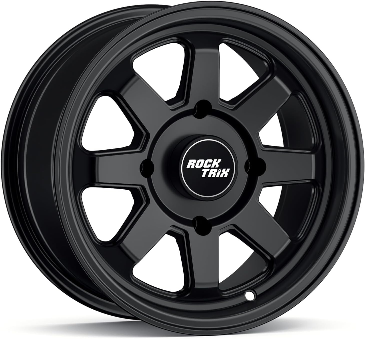 RockTrix RT116 14in ATV Wheel Rim 14x7 Matte Black, 4x156 Bolt Pattern, 5+2 offset, Compatible with Polaris Sportsman RZR Ranger (4/156)