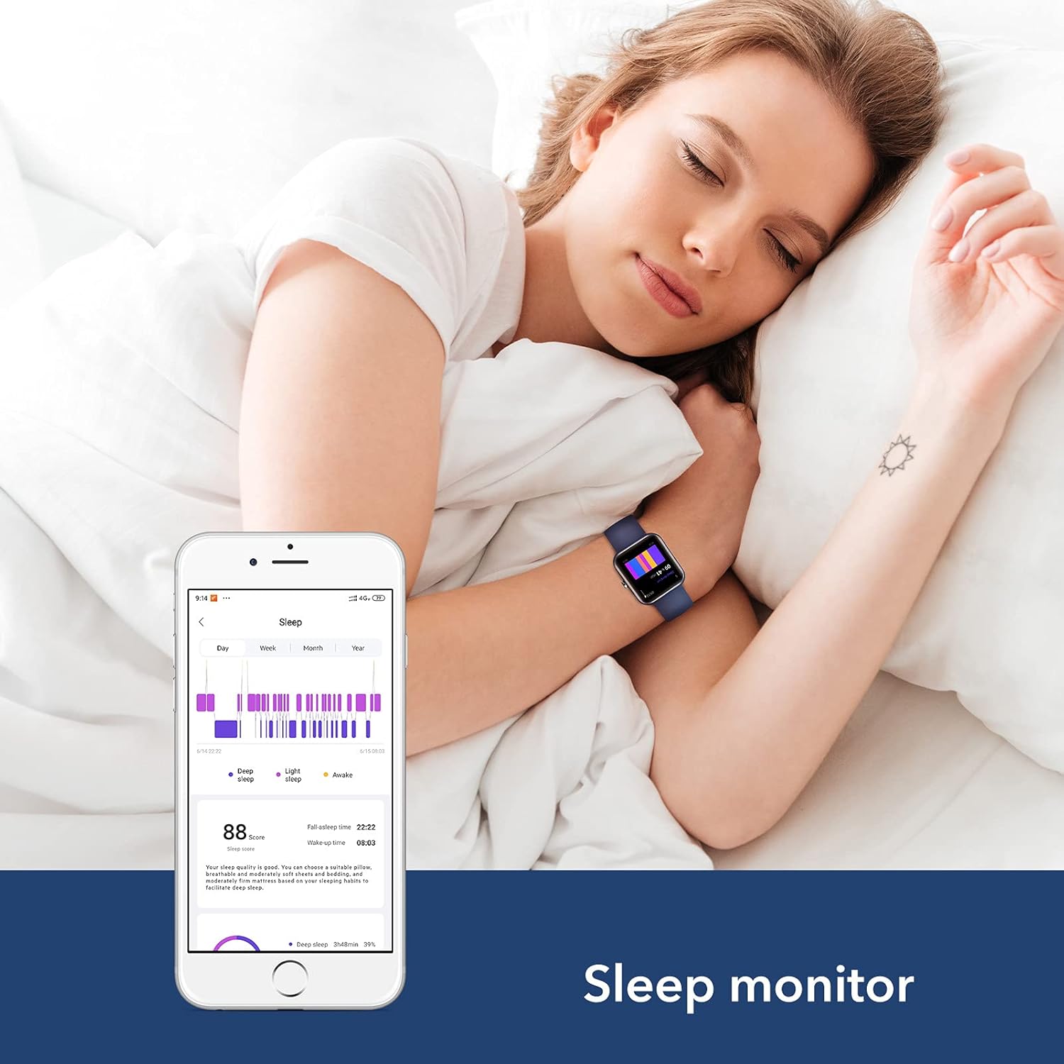 🔥 Crаzу Dеаlѕ JIKKO Fitness Tracker Smart Watch, Heart Rate Monitor, Sleep and Sport Tracking Smart Watches for Men and Women Smartwatch for iPhone and Android