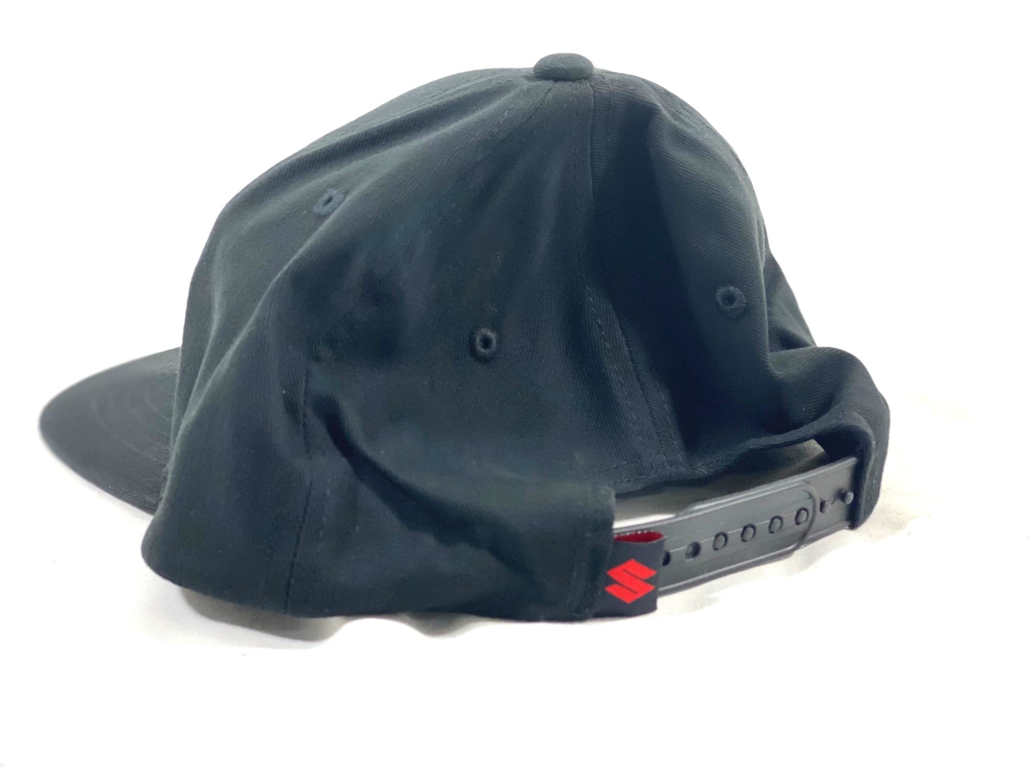 SUZUKI Contrast Hat - Black with White 3D Logo Snap Back 990A0-17202-BLK