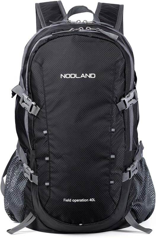 NODLAND Mochila Liviana de Viaje Mochila Plegable Resistente al Agua de 40 L, Mochila para Acampar al Aire Libre para Senderismo para Hombres y Mujeres