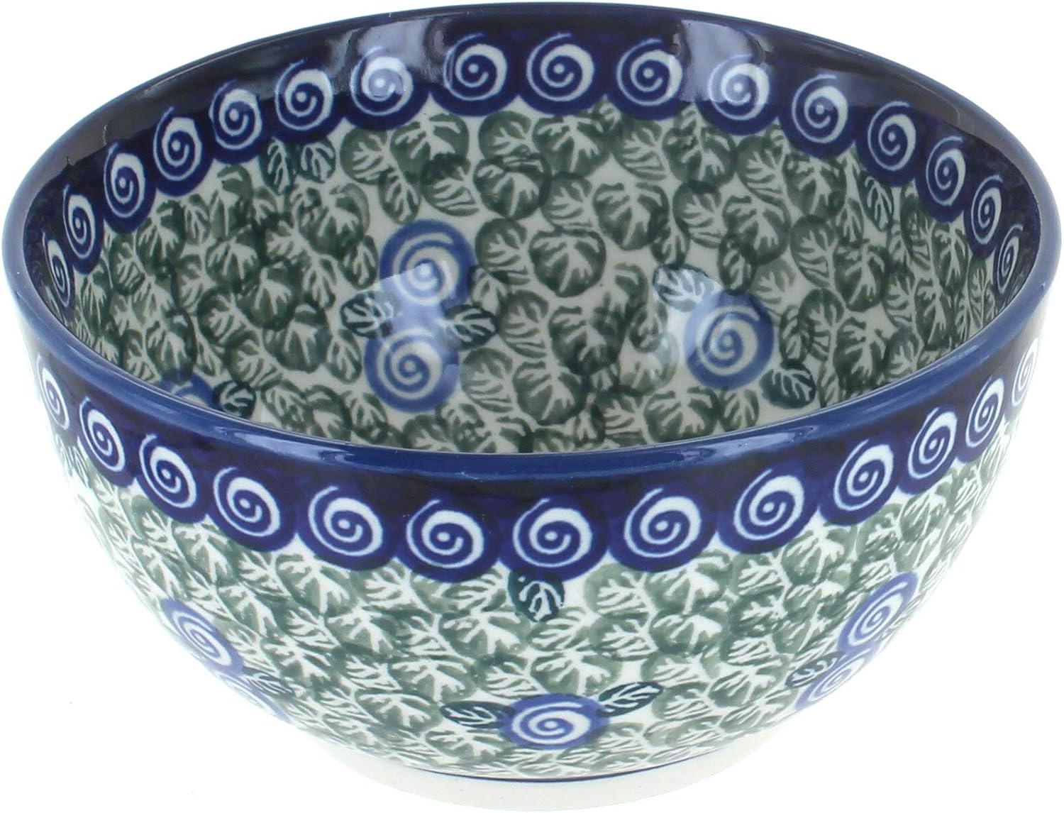 Blue Rose Polish Pottery - Blue Zara Dessert Bowl - 5.5" Diameter - Perfect Bowl for Desserts, Appetizers, and Snacks