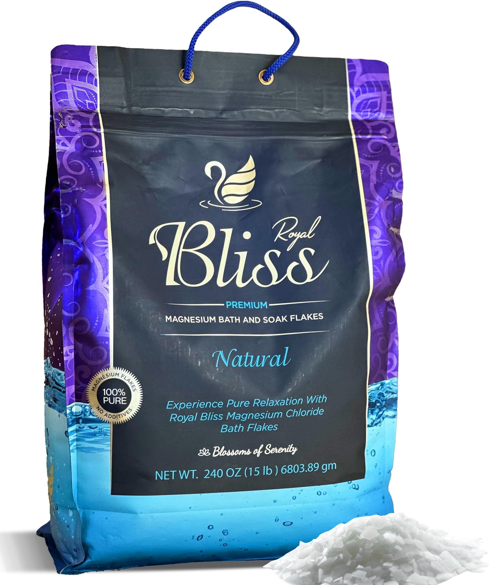 Royal Bliss Natural Magnesium Flakes for Bath & Foot Soak