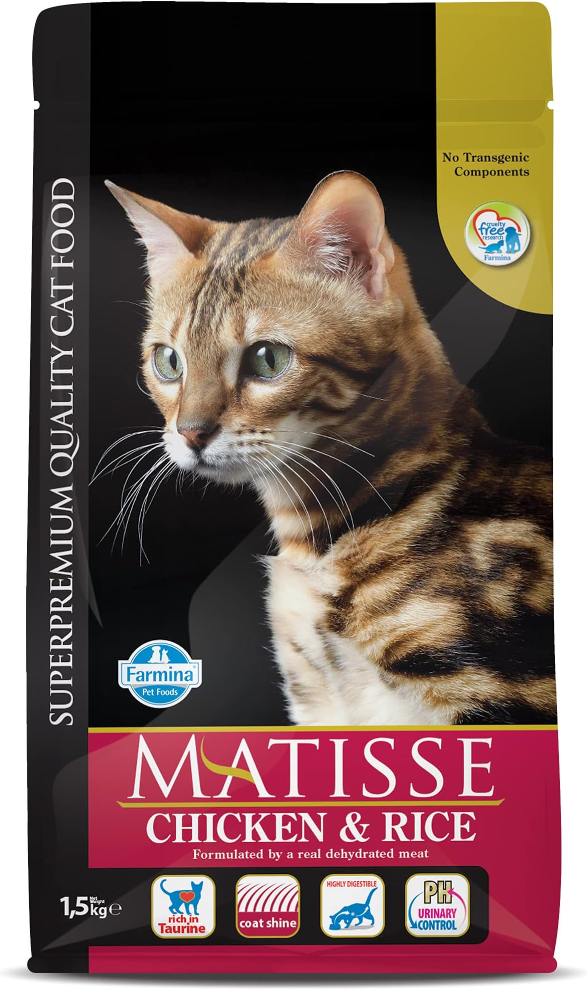 Matisse Chicken & Rice Cat Food | Complete & Balanced Nutrition | for Adult Cats | Highly Digestible| 1.5kg