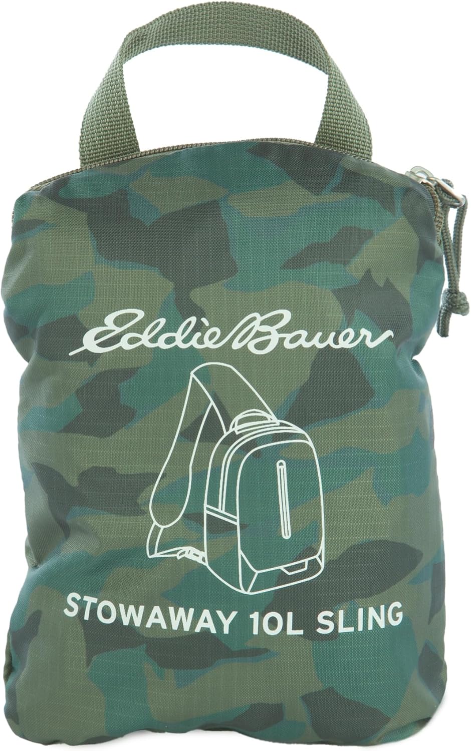 Eddie Bauer Stowaway Packable Sling Bag | Travel | Outdoor | Lightweight | Compact | Ripstop Nylon, Sprig Green-10L - Image 6