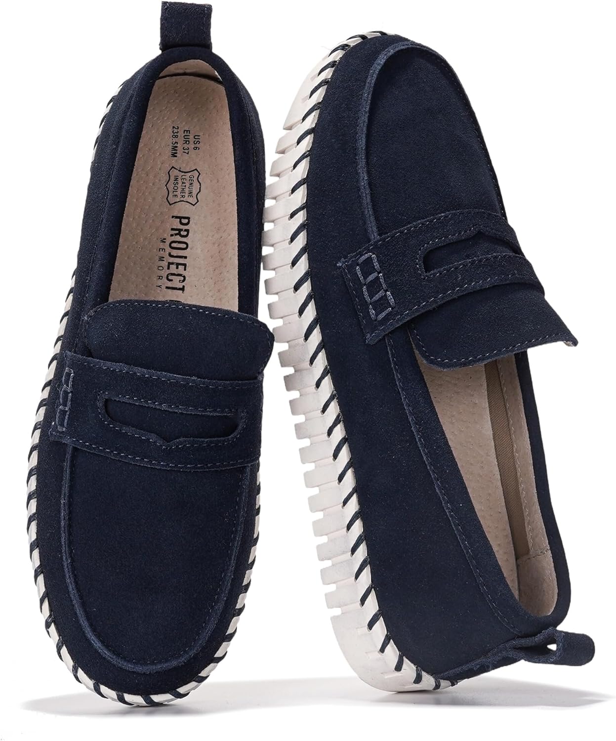 Project Cloud Genuine Leather Loafers for Women - Memory Foam Womens Shoes - Non Slip Spring Loafers Flexible Sole - Fashion Shoes for Women 2026 (Filide)