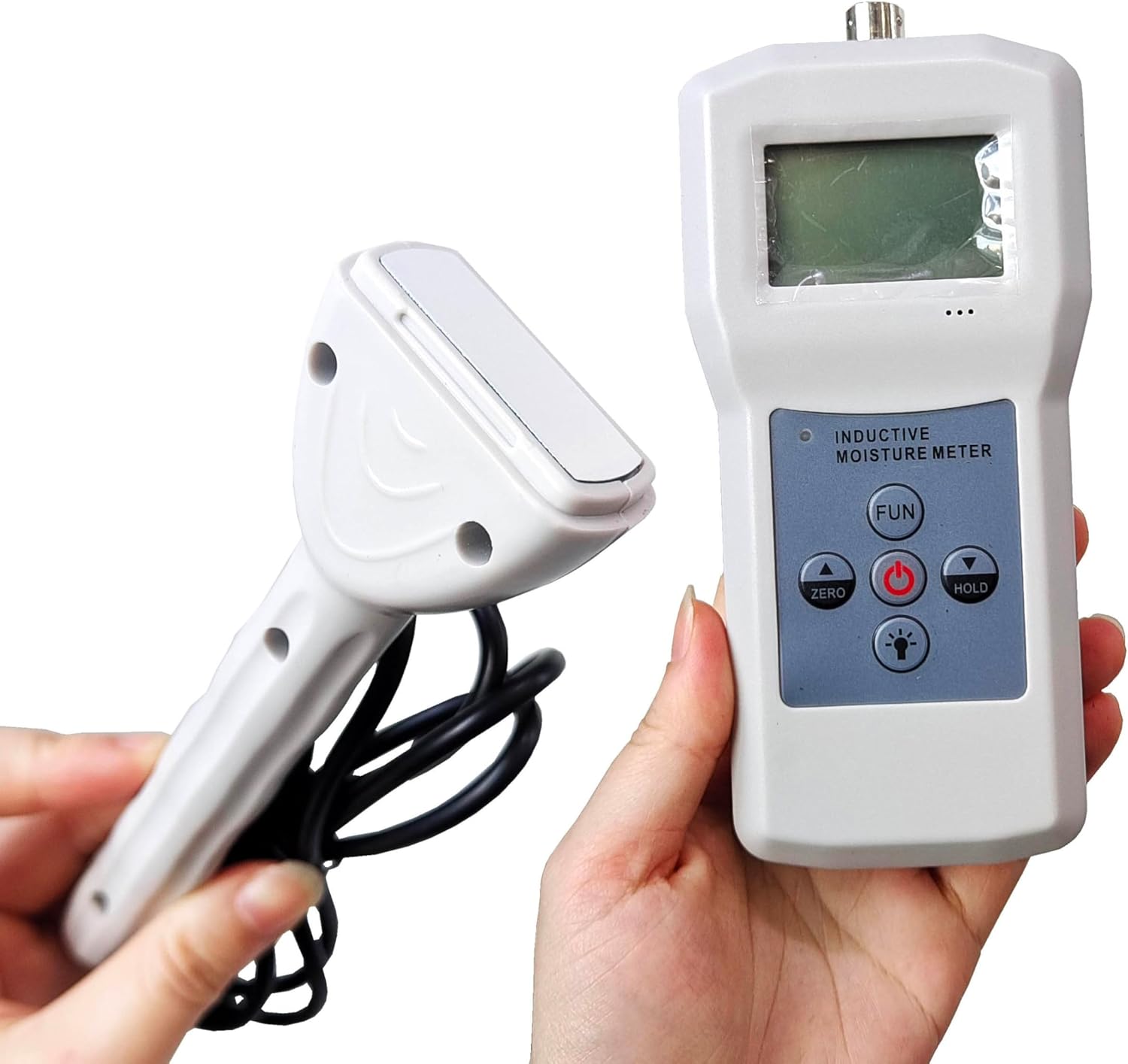 Multifunctional Moisture Meter Inductive Moisture Tester Analyzer for Measuring Wood Timber Paper Bamboo Carton Concrete Textile Foam Moisture