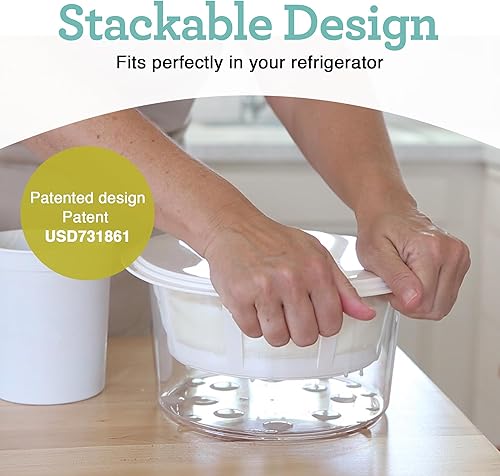 Miniatura 4 de Yogurtera para yogur griego Euro Cuisine, Casual, Transparente y blanco