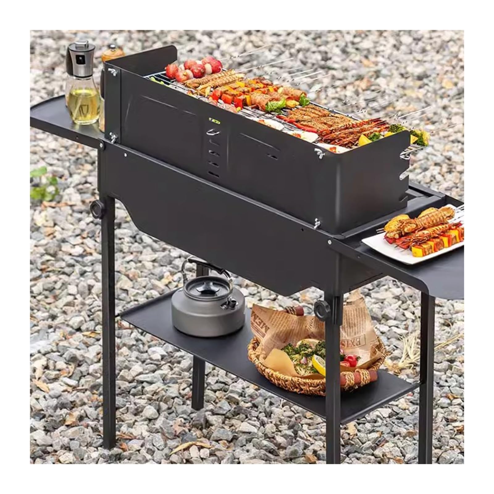 Griglia da Tavolo Barbecue da Campeggio Griglia a Carbone Portatile Pieghevole a for Esterni