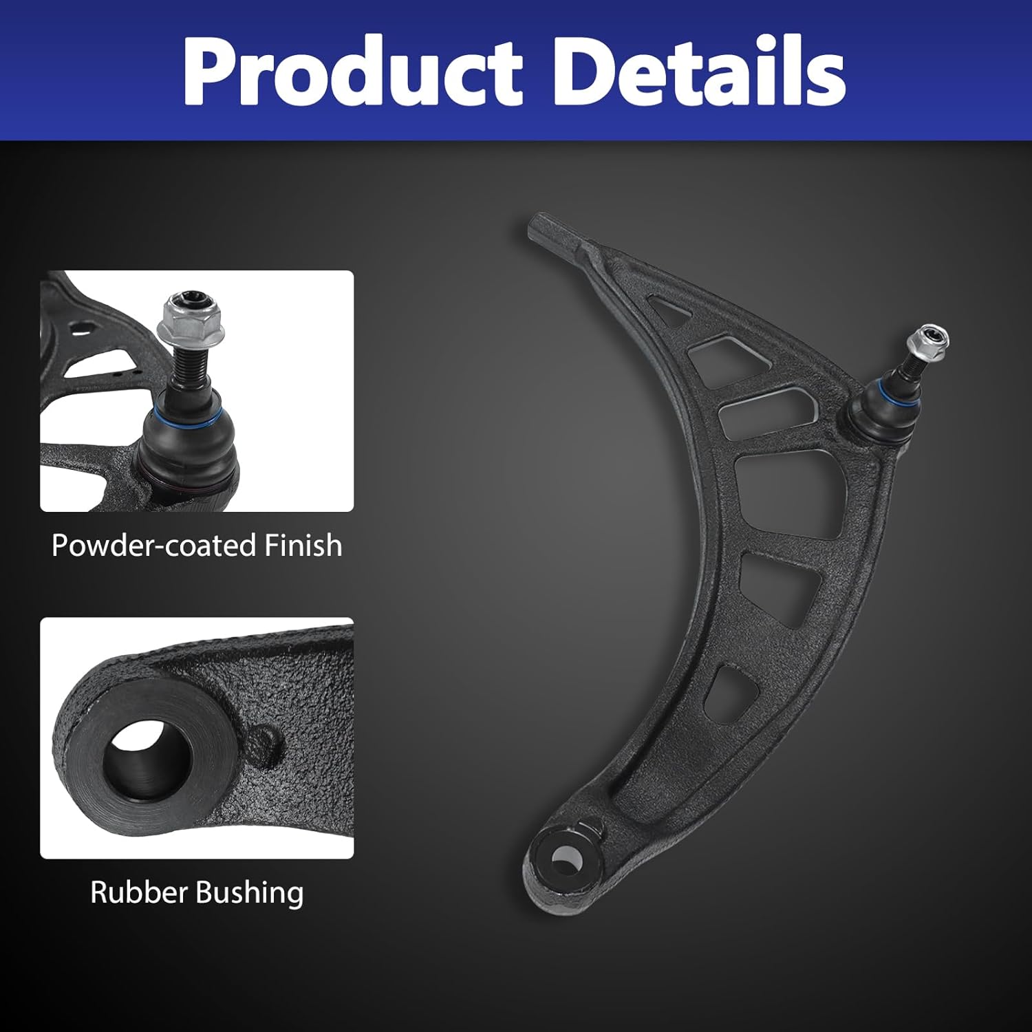 Control Arm, Front Lower Suspension Kit Compatible With Mini Cooper Countryman L4 1.6L 2011-2016 Cooper Paceman 2013-2016