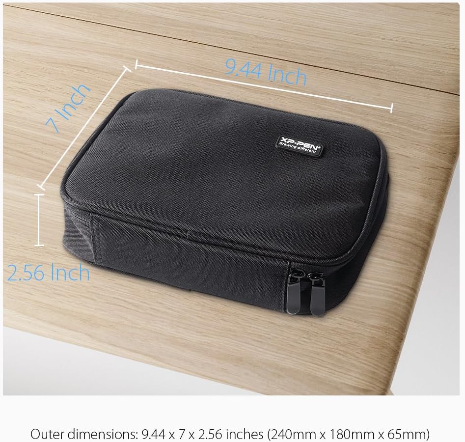 XP-Pen Travel Cable Case Drawing tablet Pen Displays Accessories Organizer Accessories Travel Carry Case (Black)