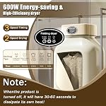 Portable Clothes Dryer for Laundry, Mini Portable Dryer Machine with Adjustable Timer Compact Laundry Dryers for Apartment, RV, Dorms, Travel