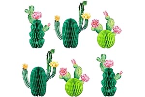 Cactus Honeycomb Centerpieces for Baby Shower, 6Pcs Cactus Succulent Plants Greenery Bloom...