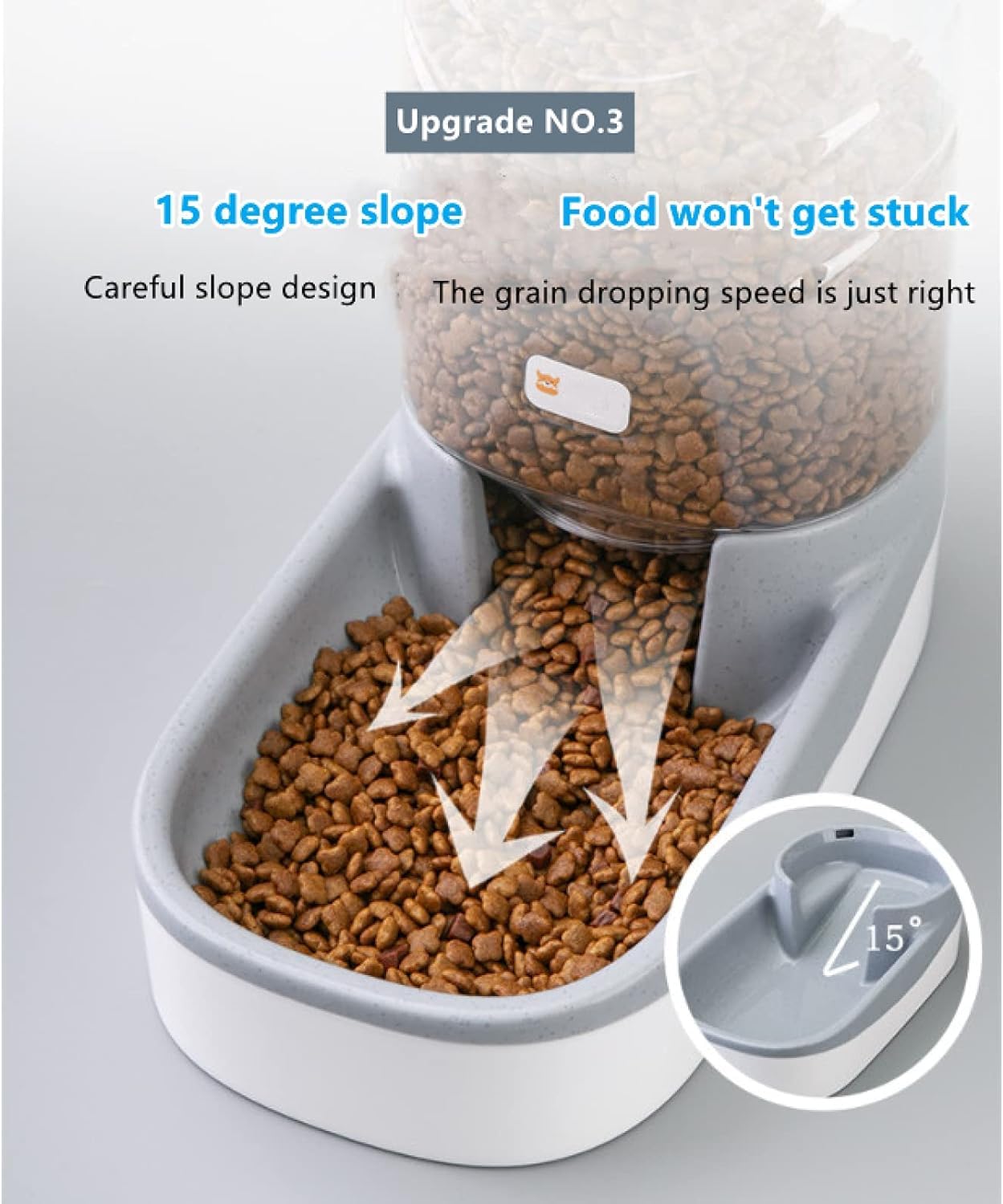 Distributeur de Nourriture Sèche,Distributeur Croquettes et Eau Automatique pour Chat Chien,Croquettes pour Chats et Chiens 3.8L Mangeoire Pratique,A