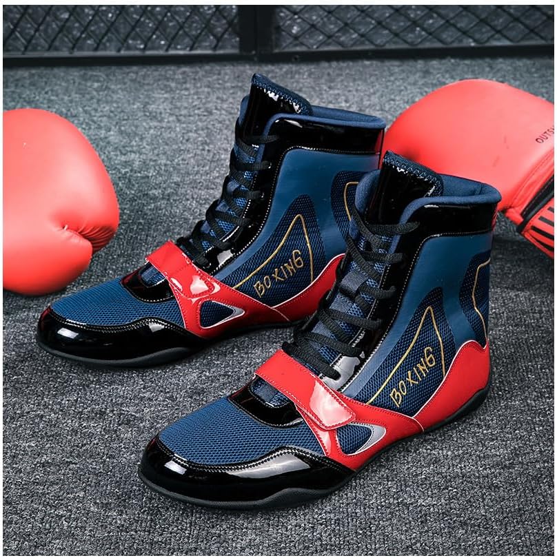 Amazon.co.jp: [WBADAN] ボクシングシューズ メンズ レスリングシューズ ハイトップ レーストレーニング ジュニア 大人用  レスリングシューズ 戦闘訓練靴 軽量 滑り止め 通気 ジム 重量挙げ スニーカー 黒 レッド (ブラック, 24.5 cm) : ファッション [WBADAN] ボクシングシューズ メンズ レスリングシューズ ハイトップ レーストレーニング ジュニア 大人用 レスリングシュー