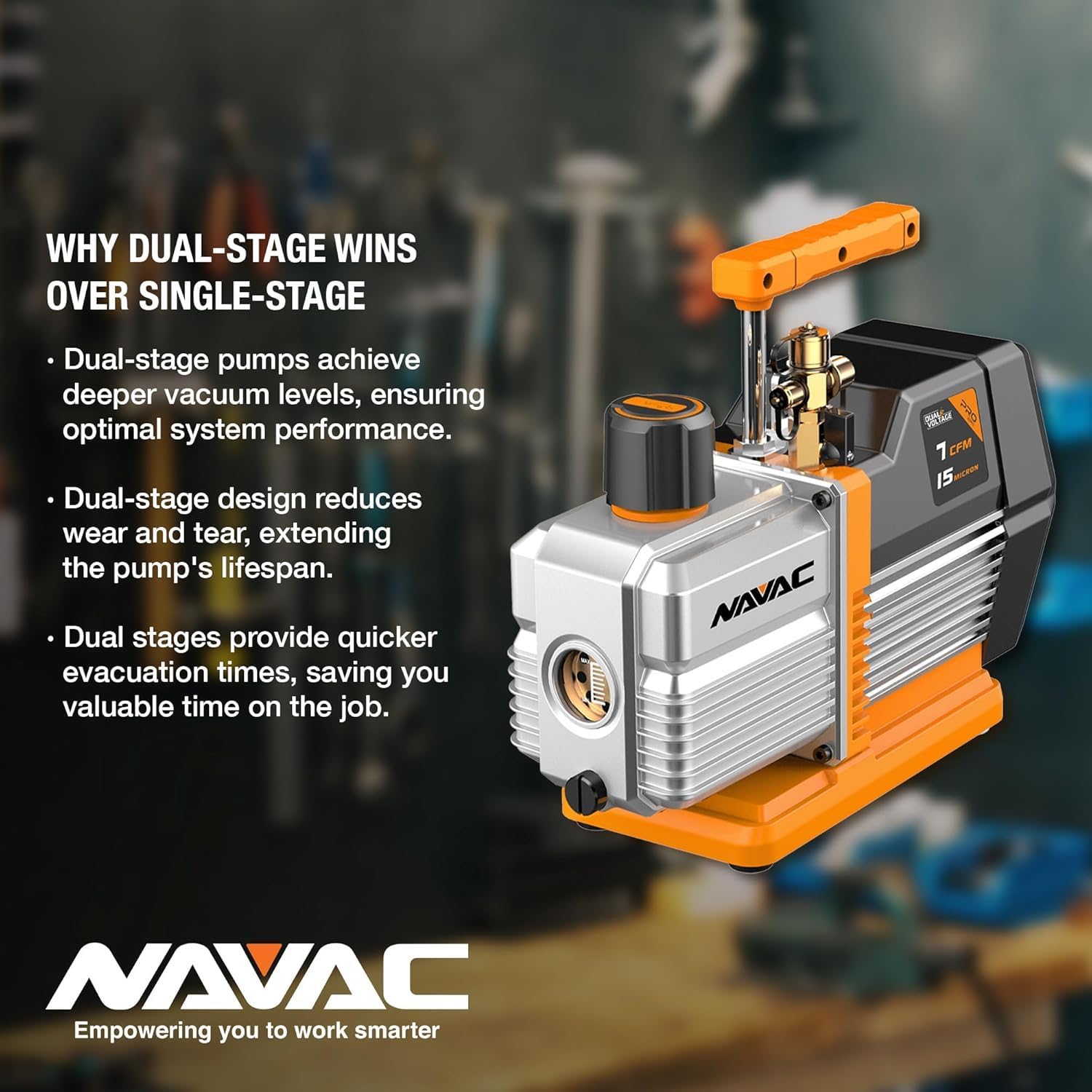 NAVAC NP7DP Pro Vacuum Pump - 7 CFM -7