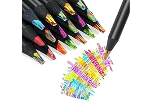 TINNNIVI Rainbow Pencils, '12 Colors of Fun in Every Stroke'