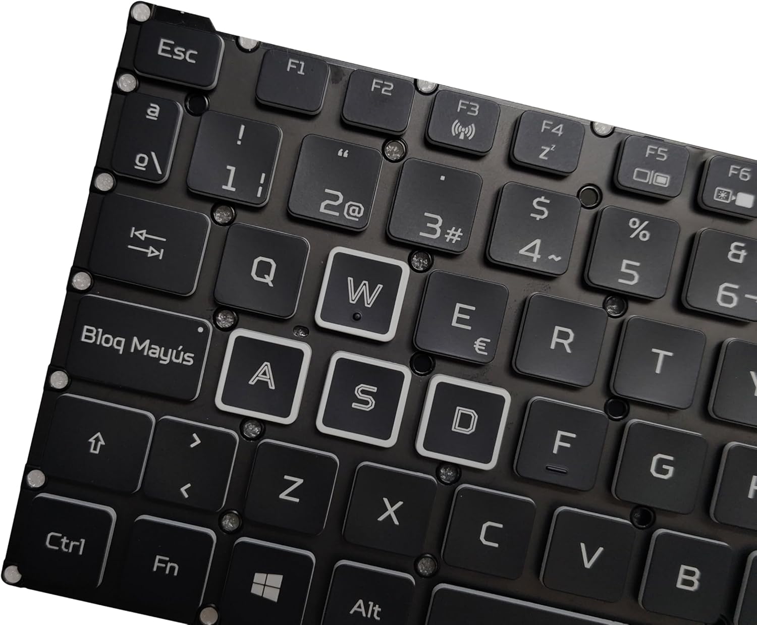 Laptop Spanish Keyboard Compatible for Acer Nitro 5 AN515-55 AN515-56 AN515-57 AN515-58 AN515-45 AN517-52 AN517-53 AN517-57 AN517-41 AN517-45 RGB Backlit NKI15131DX