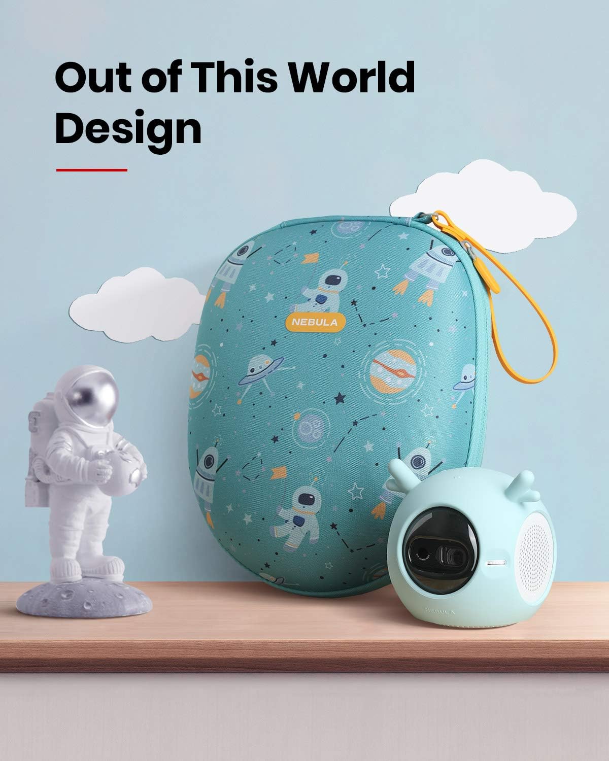 nebula astro carry case by anker official carry case built in accessory pocket polyester fabric and eva material dustproof protection against dro