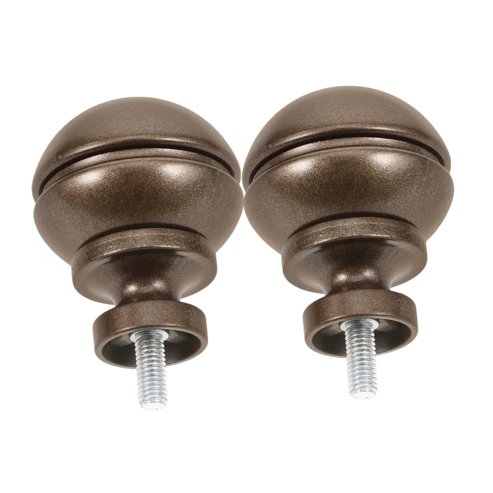 Ciieeo Curtain Rod Plugs Bronze Finish Modern Design Finials for Rods Enhance Your Room Decor