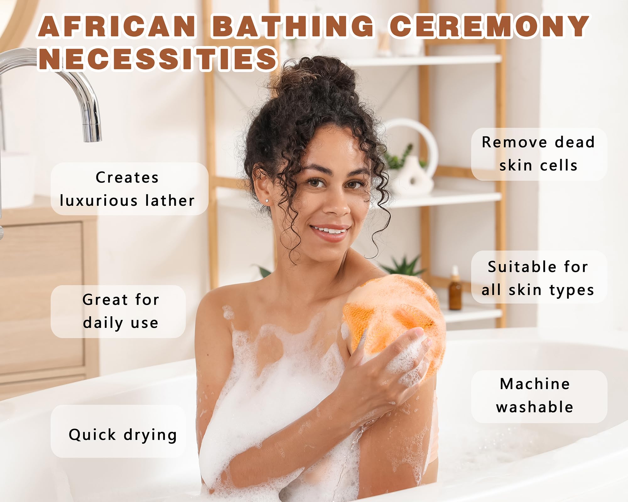 African Net Sponge - Exfoliating Body Scrubber -4 African Net Sponge - Exfoliating Body Scrubber -4
