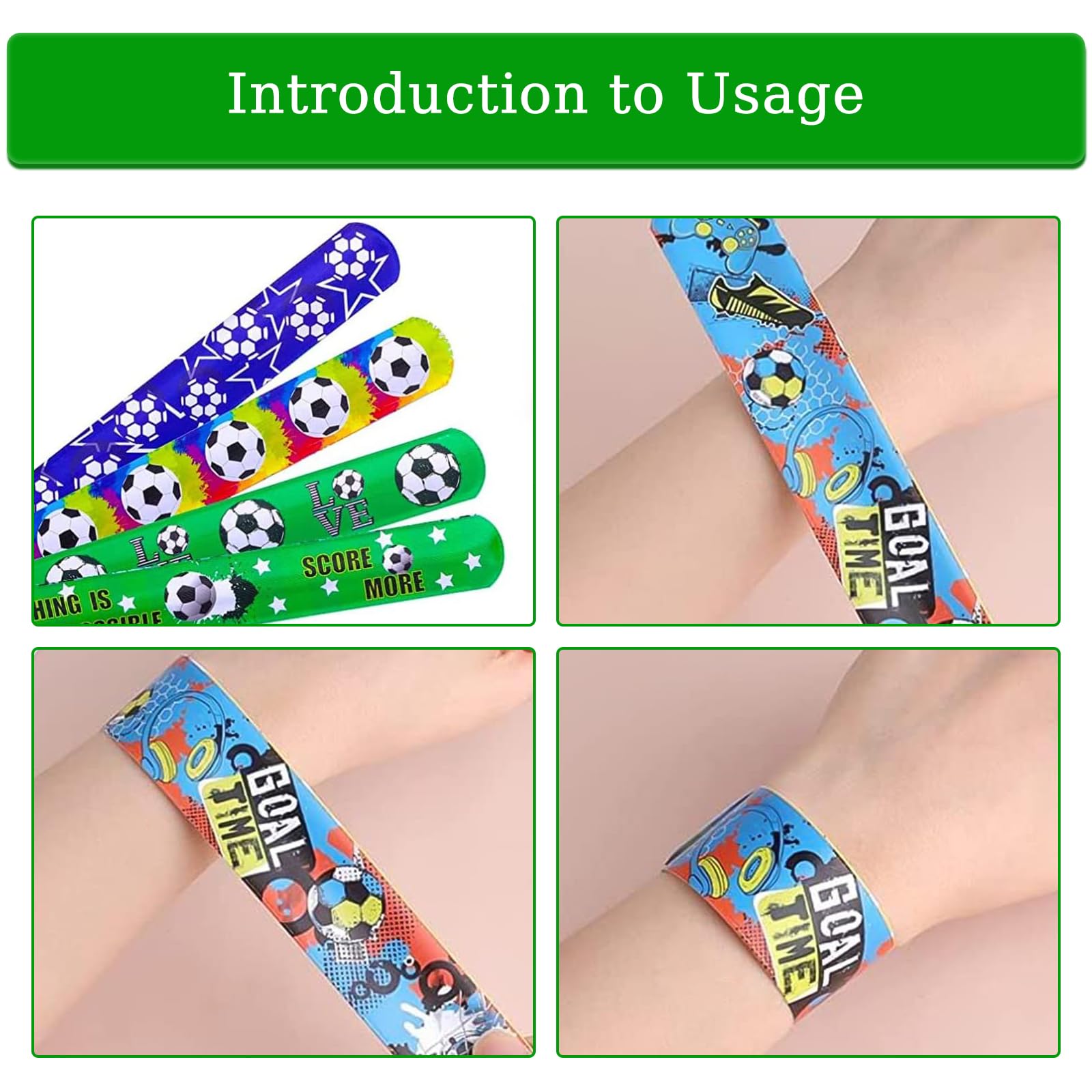 20x Fußball Armbänder Kinder - Verstellbare Freundschaftsarmbänder Mit Fußball-Perlen