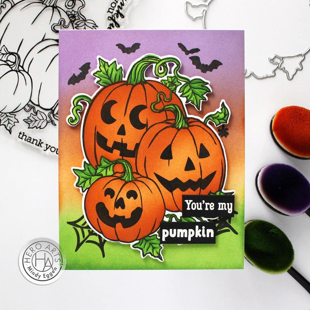 Hero Arts SA198 Color Layering Stencils, Pumpkin Bunch