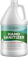 JERMEE Moisturizing Hand Sanitizer Gel 70% Alcohol 1 Gallon: Vitamin E & Aloe Vera, Kills 99.99% Germs, Non-Drip, Made in USA