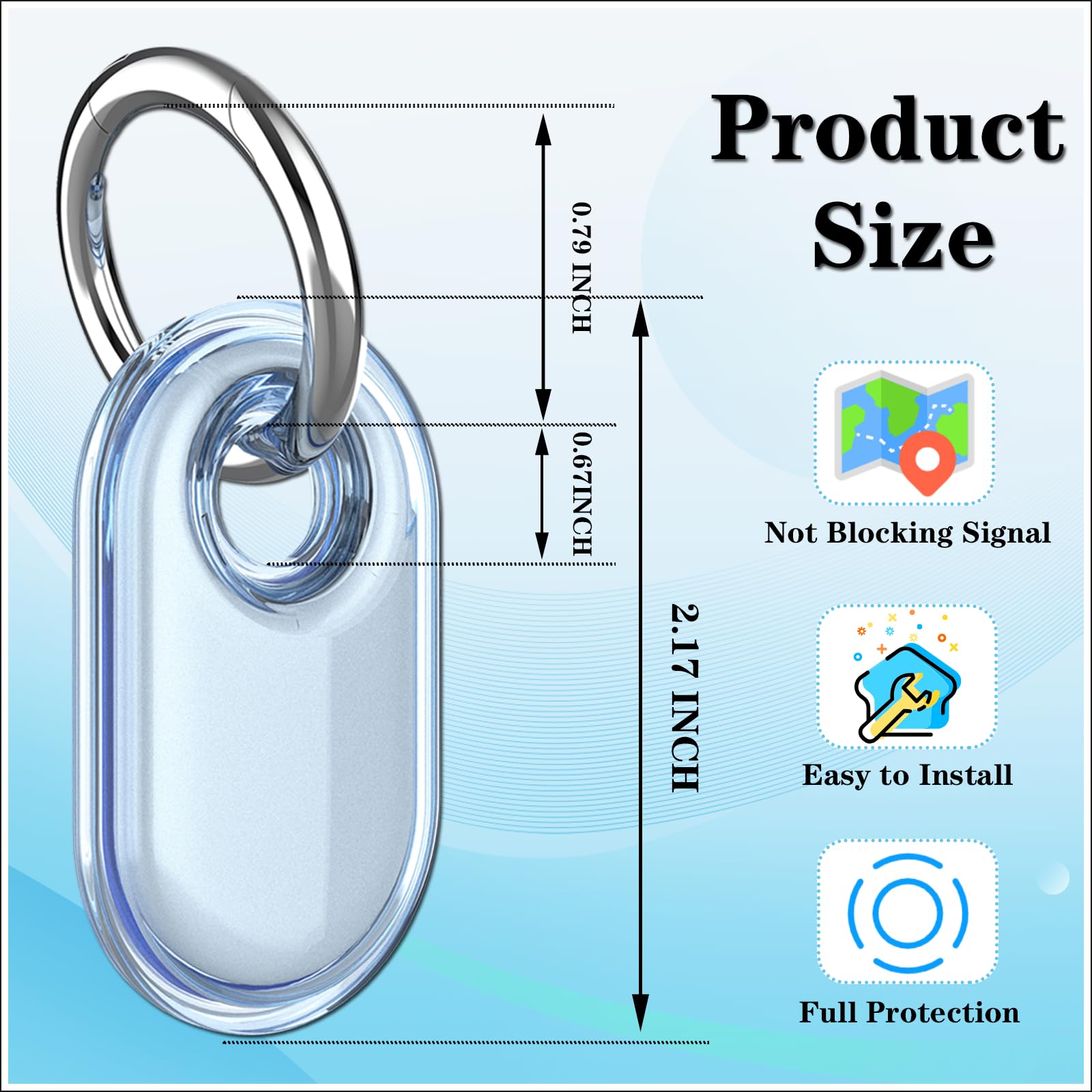 2 Pack Waterproof Compatible with Samsung Galaxy SmartTag2 Holder, TPU GPS Tracker Protective Case for Samsung Tag 2 with Keychain, Anti-Scratch Smart Tag 2 Case (Blue Green)