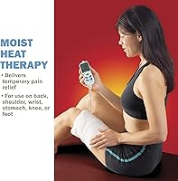 Vista 4 de Chattanooga TheraTherm Digital Moist Heating Pad for Temporary Pain Relief, Standard Size 14" x 27", with a Lumintrail Drawstring Bag