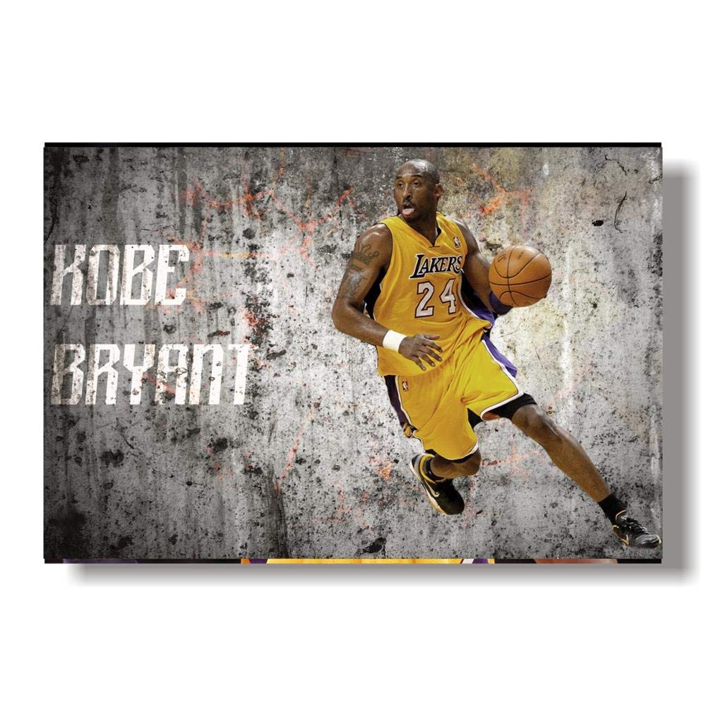 Mengyun Store Kobe Bryant Poster Wall Art Canvas Painting Print Nordic Basketball Player Wall Pictures For Boys Bedroom No Frame B284(50X70Cm)