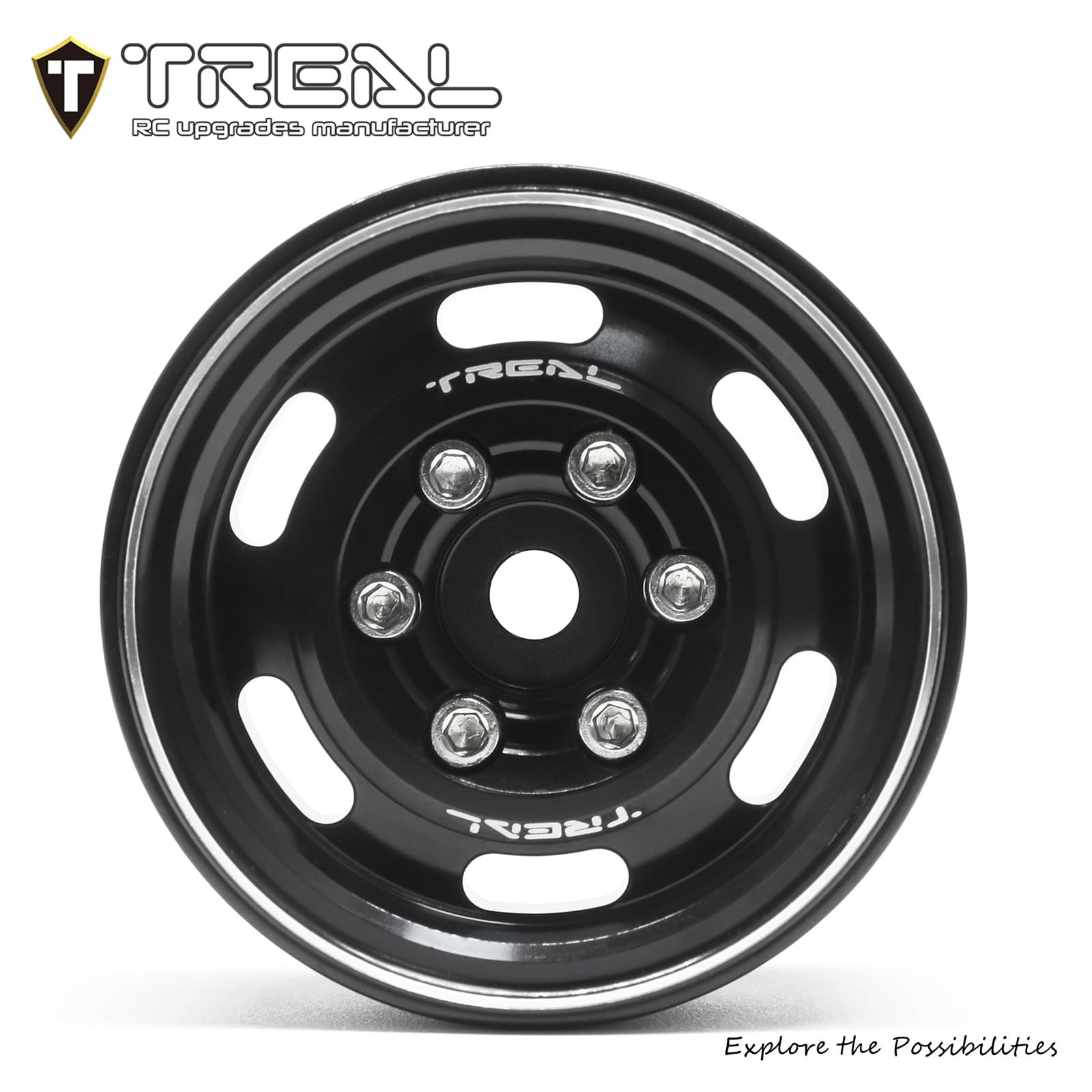 KINGCOO Lot De 4 Jantes Beadlock En Aluminium 3,8 Cm Pour Voiture RC 1/10 – Déport Réglable 4,4 Mm/2,8 Mm – Compatible Axial, Tamiya, LC70, D90, MN98