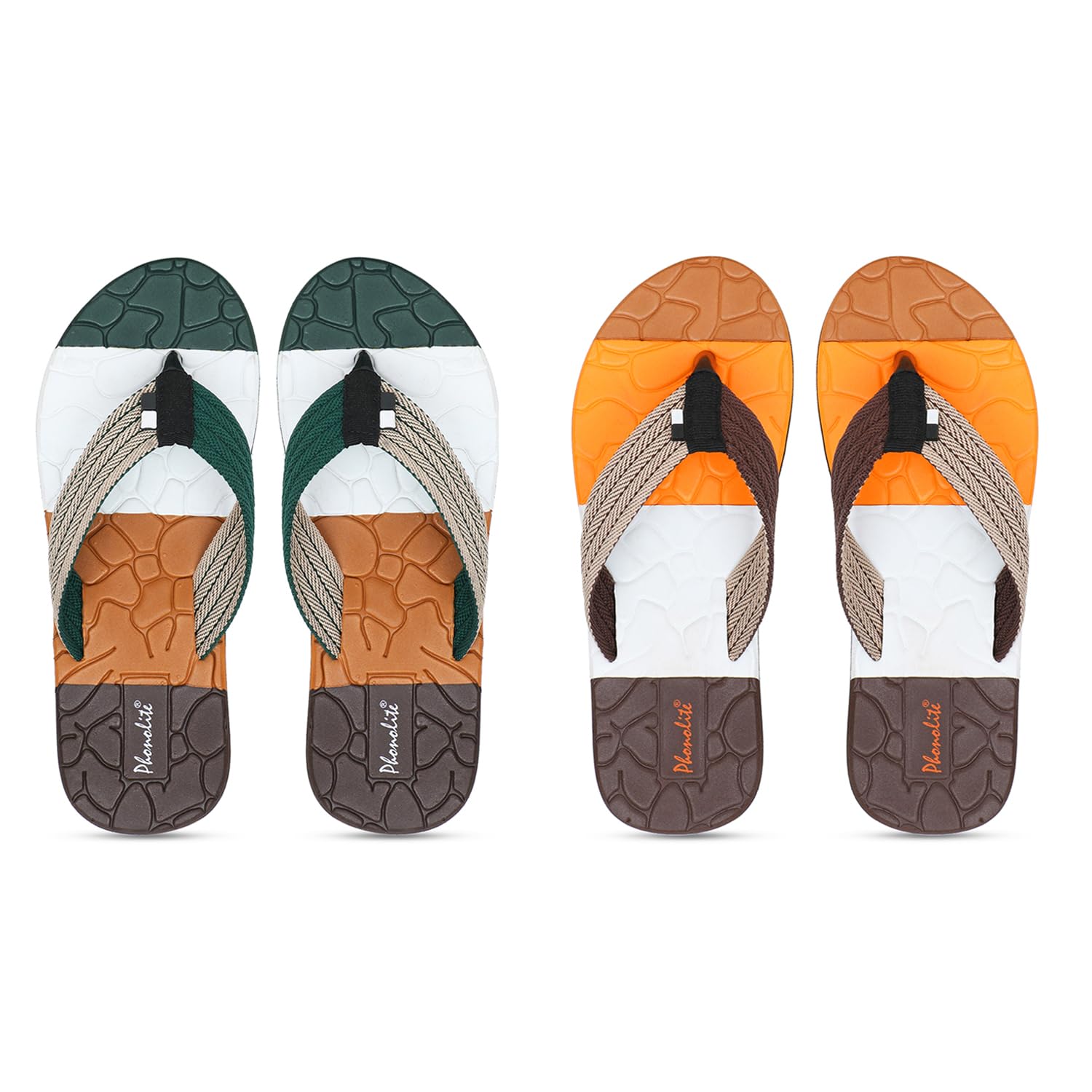 Combo Pack of 2 Casual Walking Daily Used Flip-Flop with Lightweight Design Multicolor Slipper For Mens & Boys (Orange) (B0D86VK36Q) Amazon Price History, Amazon Price Tracker