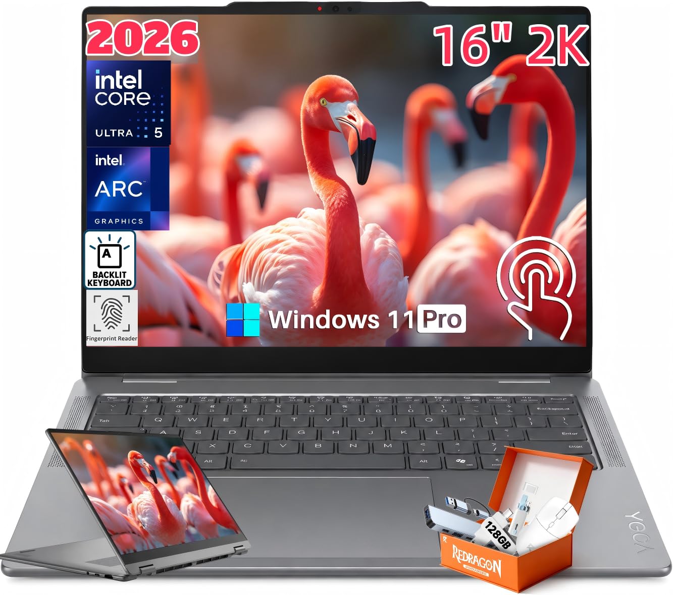 Yoga 7i 2-in-1 Touch Laptop 2026, Intel Ultra 5 226V, 16GB DDR5 RAM