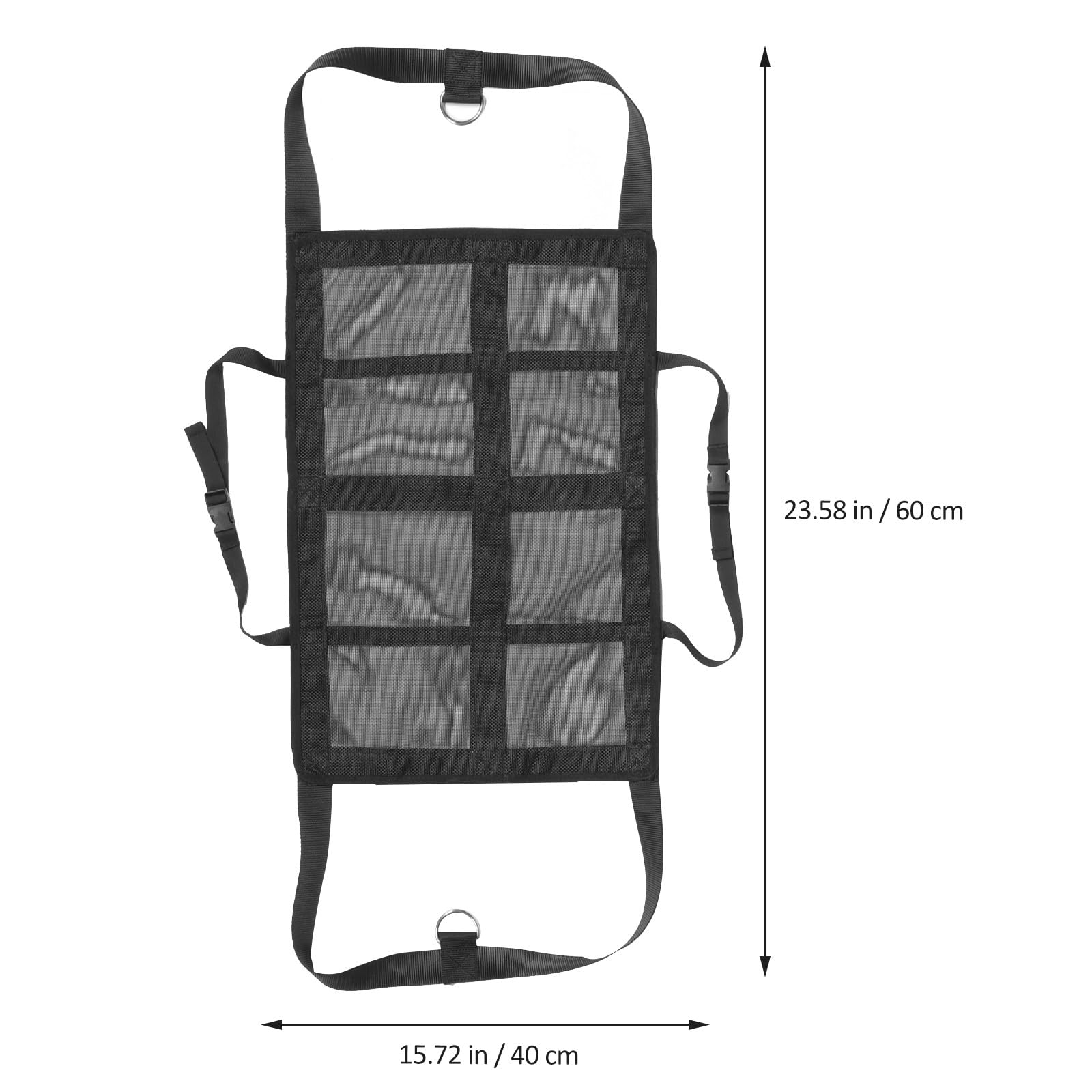 Wiegeschlinge für Nutztiere 60x40cm Nylon Schwarz mit Griffen Geeignet für Kälber Lämmer und Welpen zur Einfachen Gewichtskontrolle