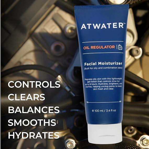 ATWATER Men's Oil Control Face Moisturizer for Shine Control, 3.4 oz