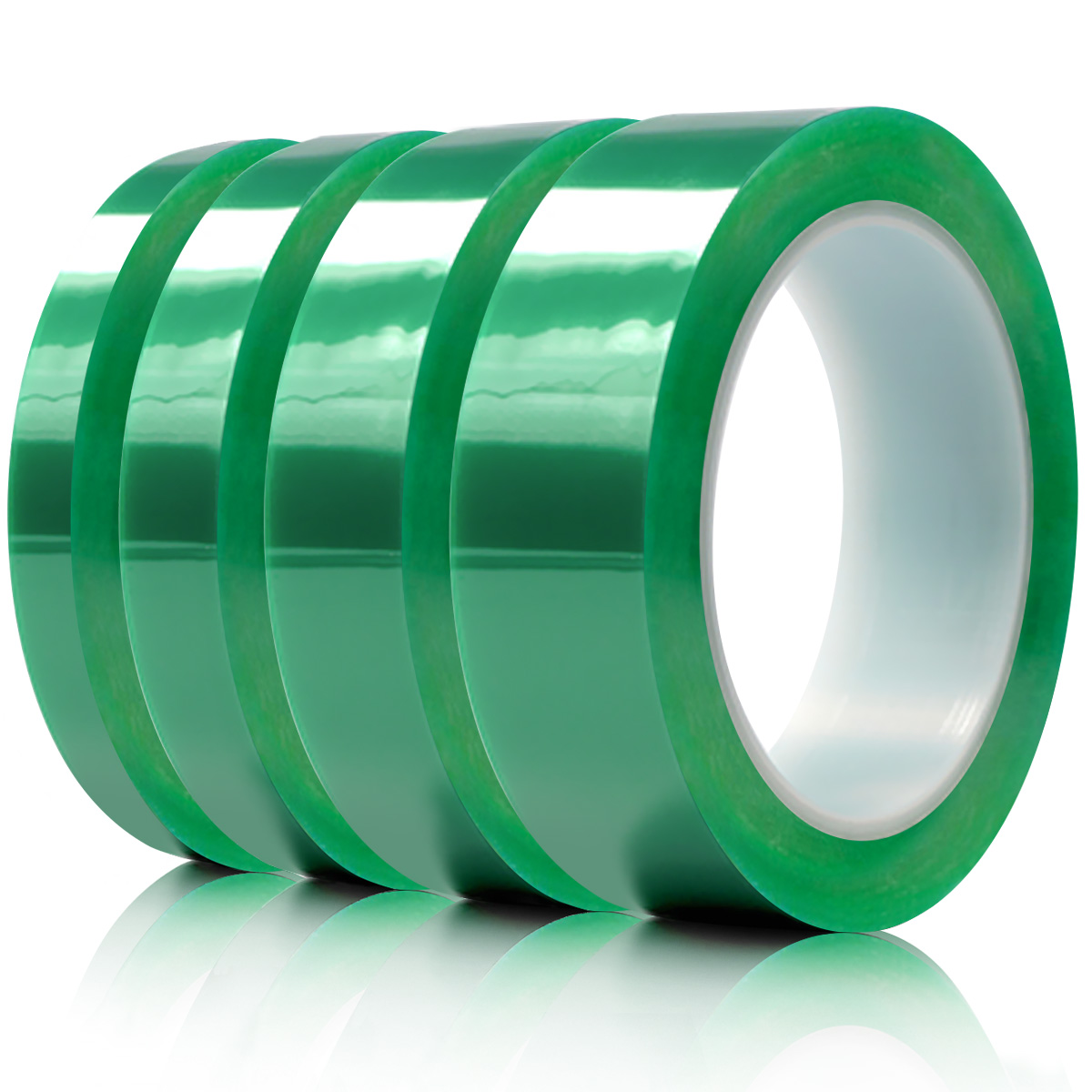 Image of Powder Coating Tape, PET Tape with Silicone Adhesive, (1 inch x 36yd), is commonly Used for Baking, Painting and Fixing of Electronic Parts and Circuit Boards During Processing.