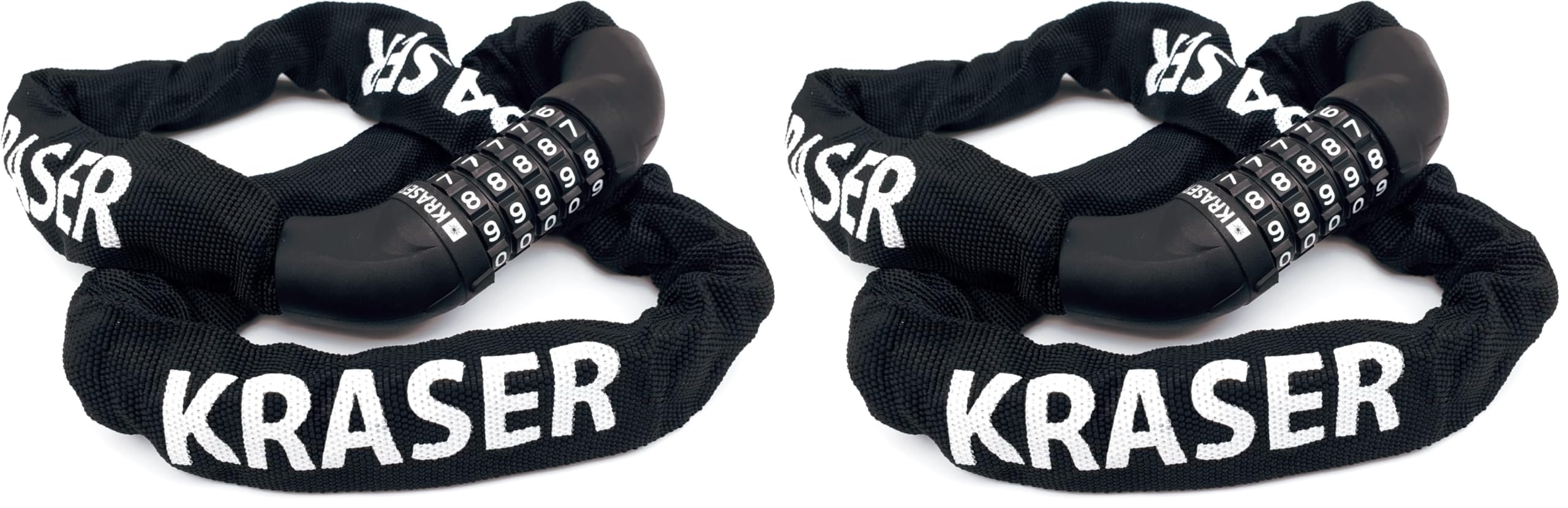 KRASER KR610 Chaine Antivol Vélo avec Code à 5 Chiffres Plus Sécurisée, Maillons en Acier ø8mm Plus Épais et Résistants avec Housse en Nylon Anti-Rayures pour Vélo Trottinette Bike Lock, 100cm