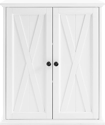 Miniatura 4 de Crosley Furniture Clifton - Armario de almacenamiento apilable para despensa con estantes, cocina, comedor o lavandería, color blanco envejecido